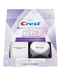Bělící pásky Crest 3D White s bělící lampou - 20 ks 1-hod. pásků - SKLADEM