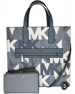 Kabelka Michael Kors Kenly Large NS Tote bundled with LG Double Wristlet and Michael Kors Purse Hook