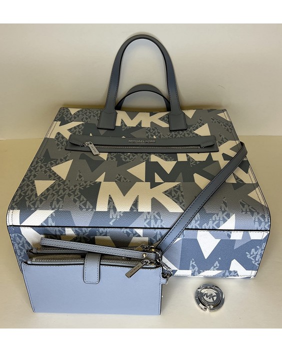 Kabelka Michael Kors Kenly Large NS Tote bundled with LG Double Wristlet and Michael Kors Purse Hook