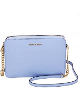 Kabelka Michael Kors Jet Set Crossbody Kožená, Pale Blue, Large