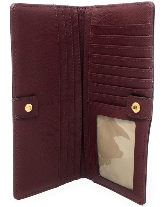 Michael Kors Jet Set Travel Flat Slim Bifold Saffiano Kožená (Merlot)