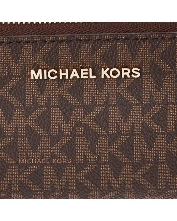 Kabelka Michael Kors Jet Set Small Zip Around Card Case Brown/Acorn One Size