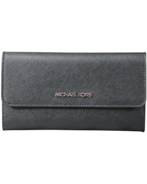 Michael Kors Jet Set Travel Trifold Kožená Black, Large