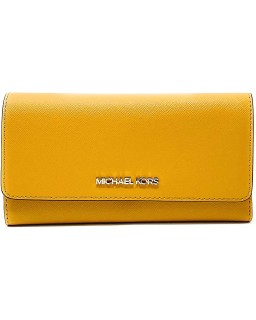 Michael Kors Jet Set Travel Kožená Large Trifold Clutch