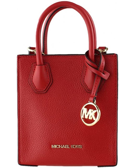 Kabelka Michael Kors Mercer Extra-Small Pebbled Kožená Crossbody (Flame)