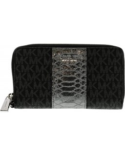 Kabelka Michael Kors Large Logo Kožená Wristlet - Black