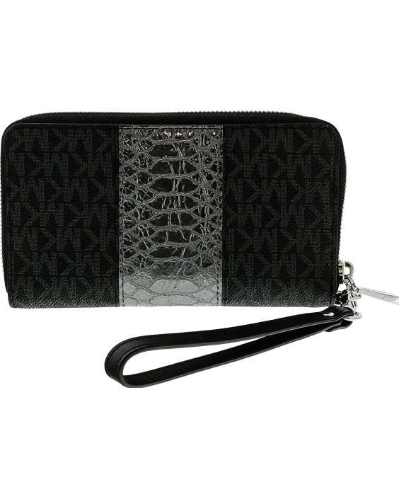 Kabelka Michael Kors Large Logo Kožená Wristlet - Black