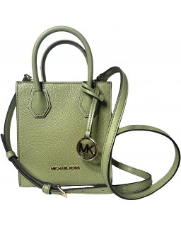 Kabelka Michael Kors Mercer Extra-Small Pebbled Kožená Crossbody (light Sage)