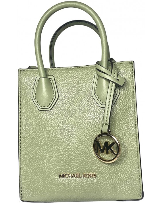 Kabelka Michael Kors Mercer Extra-Small Pebbled Kožená Crossbody (light Sage)