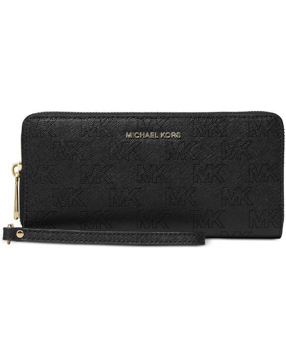 MICHAEL KORS Jet Set Travel Continental Wristlet (Black)