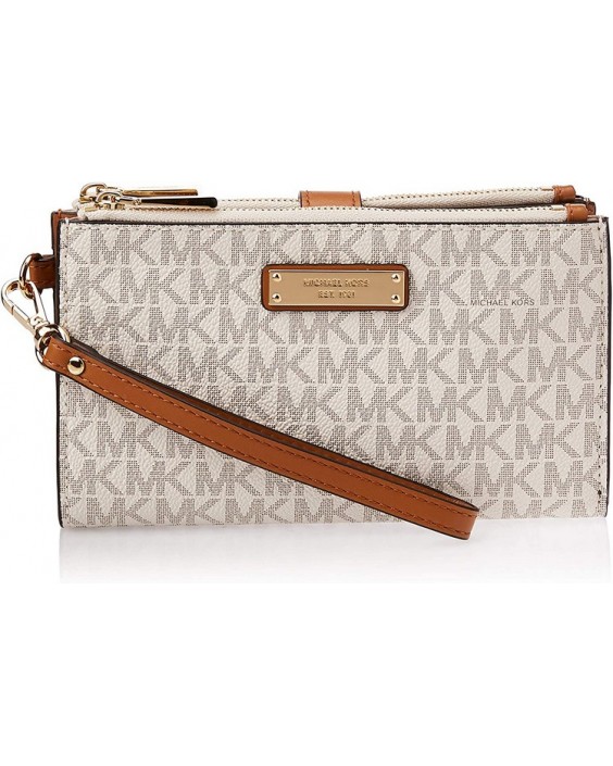 Kabelka Michael Kors Adele Double-Zip Wristlet 7+ Vanilla One Size