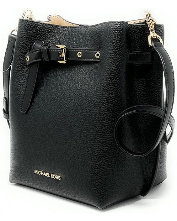 Kabelka Michael Kors Emilia Small Drawstring Bucket In (Black/Gold)