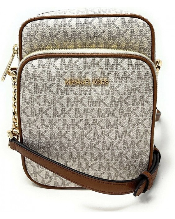 Kabelka Michael Kors Jet Set Travel Signature PVC Medium Logo Chain Crossbody Flight