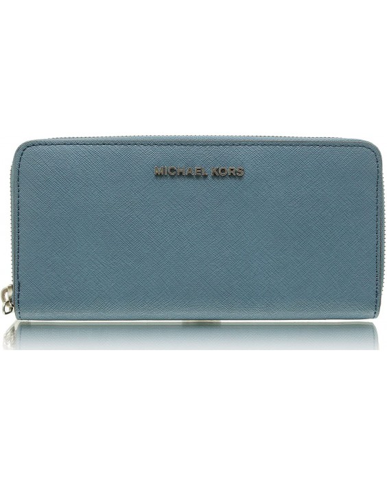 Michael Kors Jet Set Travel Kožená Zip Around Blue Small