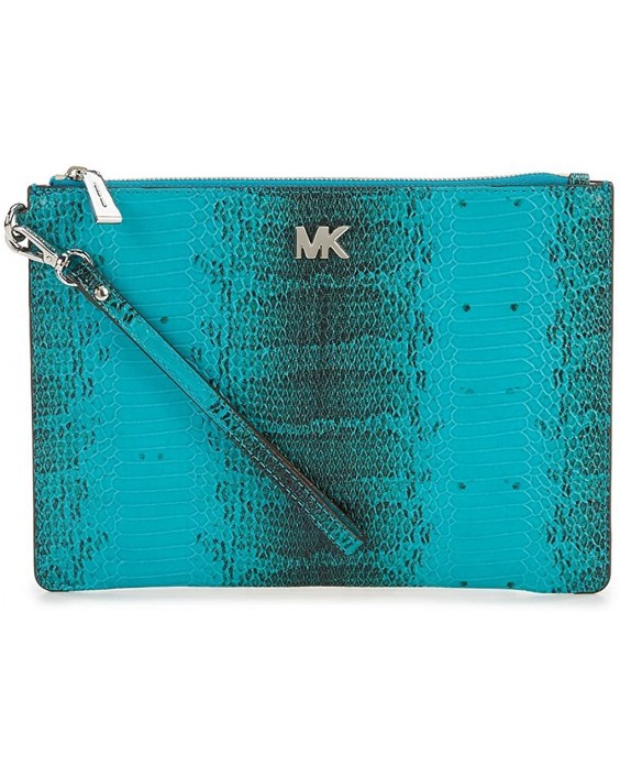 Kabelka Michael Kors Snake-Embossed Zip Pouch - Tile Blue