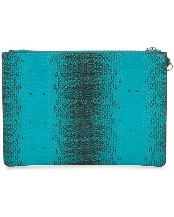 Kabelka Michael Kors Snake-Embossed Zip Pouch - Tile Blue