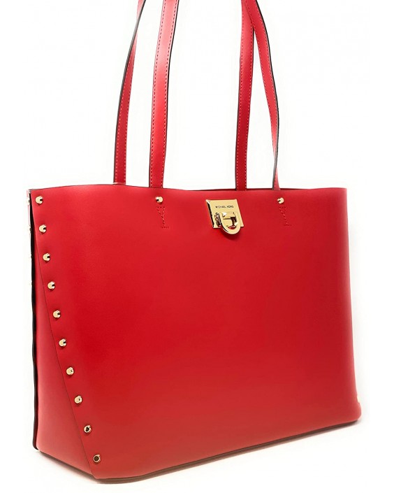 Kabelka Michael Kors Manhattan Large Kožená Tote Signature MK Logo In Flame (Red)