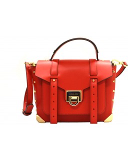 Kabelka Michael Kors Manhattan Medium Top Handle School Satchel - Bright Red