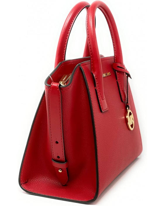 Kabelka Michael Kors Avril Small Top Zip Satchel Crossbody Kožená Red Flame