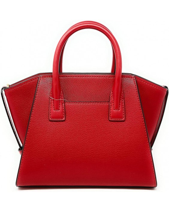 Kabelka Michael Kors Avril Small Top Zip Satchel Crossbody Kožená Red Flame