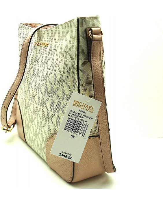 Kabelka Michael Kors HATTIE Large Messenger (Vanilla/Ballet)