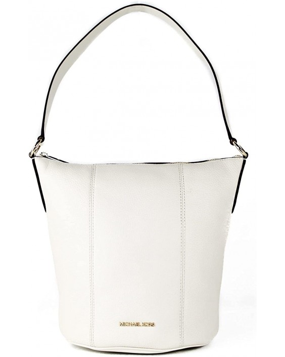 Kabelka Michael Kors Brooke Medium Bucket Messenger Light Cream Kožená