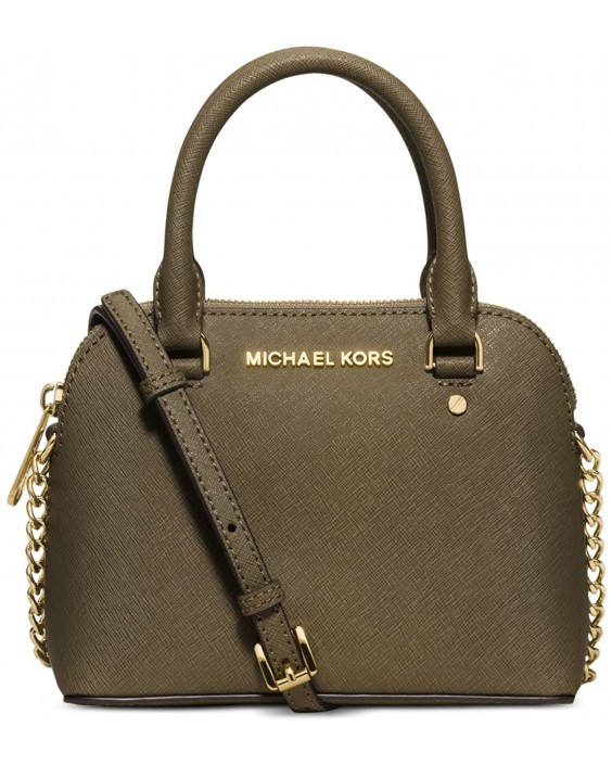 Kabelka Michael Kors Cindy Mini Crossbody Olive Green Kožená Gold New