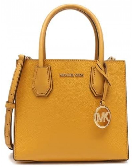 Kabelka Michael Kors Mercer Medium Gold MK Kožená Satchel Crossbody