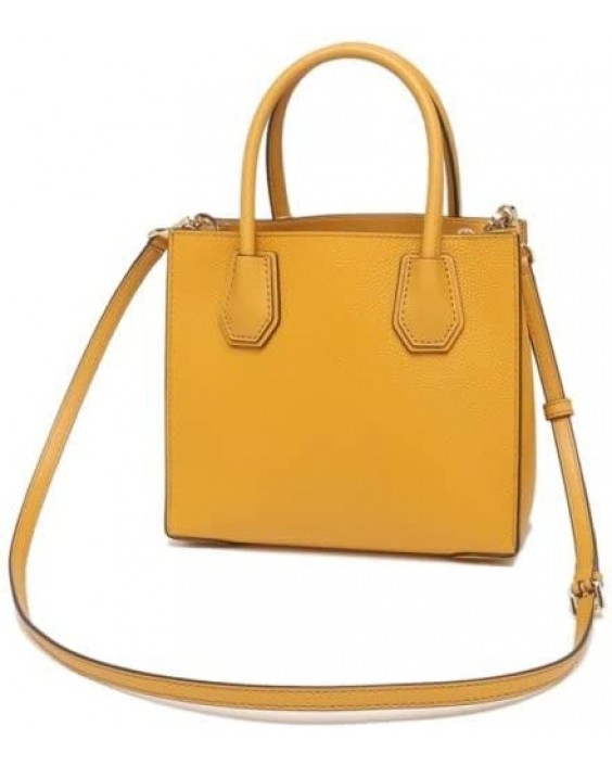 Kabelka Michael Kors Mercer Medium Gold MK Kožená Satchel Crossbody