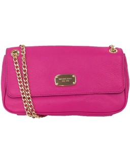 Kabelka Michael Kors Jet Set Kožená Small Chain Flap, Raspberry