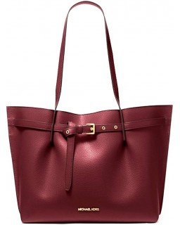 Kabelka Michael Kors Emilia Large Triple Compartment Tote Kožená Merlot