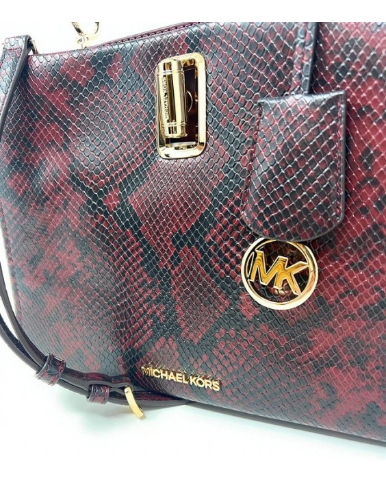 Kabelka Michael Kors Penelope Medium Top Handle Satchel Merlot