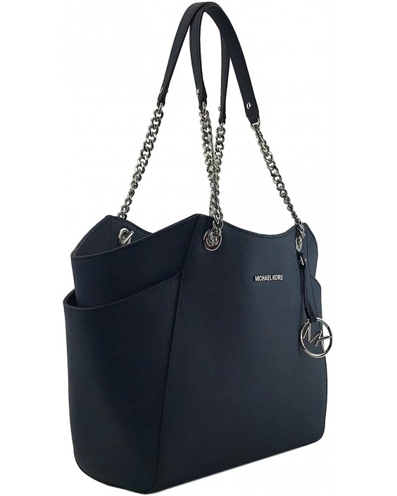 Kabelka Michael Kors Jet Set Travel Large Chain Navy Blue Kožená 35T5STVT3L-406