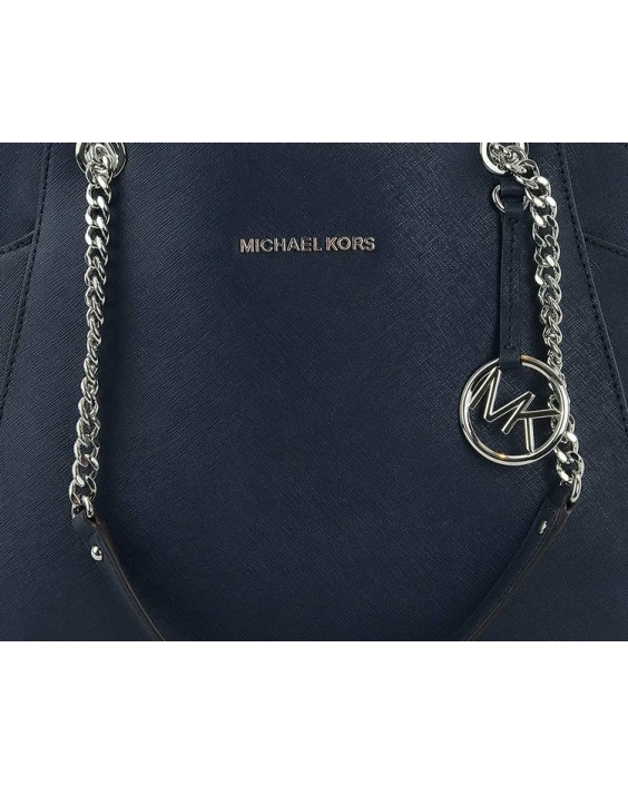 Kabelka Michael Kors Jet Set Travel Large Chain Navy Blue Kožená 35T5STVT3L-406