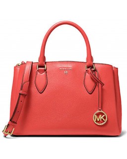 Kabelka MICHAEL KORS Essex Medium Pebbled Kožená Satchel