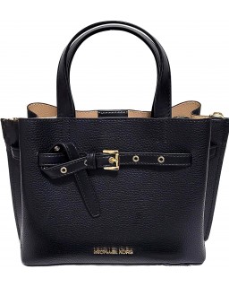 Kabelka Michael Kors Emilia Small Kožená Satchel Black Crossbody