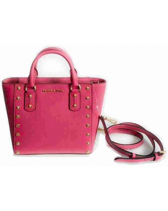 Kabelka Michael Kors Sandrine stud tulip small crossbody tophandle Kožená purse