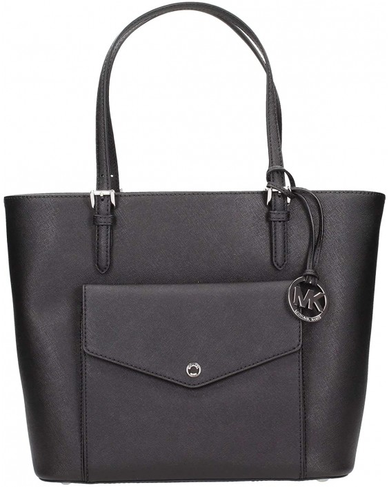 Kabelka Michael Kors Jet Set Multi Function Black Kožená Tote 35S6STTT3L001