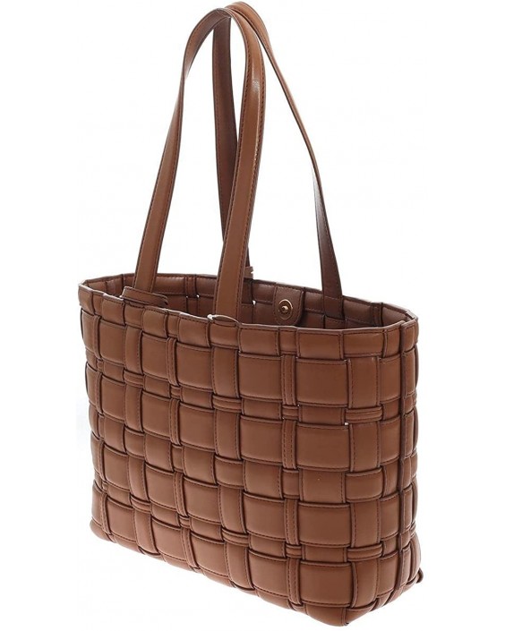 Kabelka Michael Kors Ivy Vegan Kožená Basketweave Tote Brown Medium