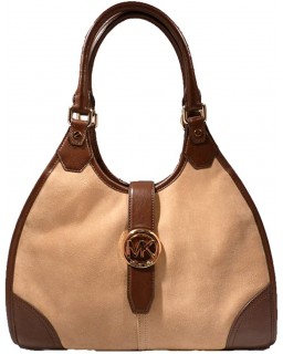 Kabelka Michael Kors Hudson Large Suede Kožená Tote, Walnut