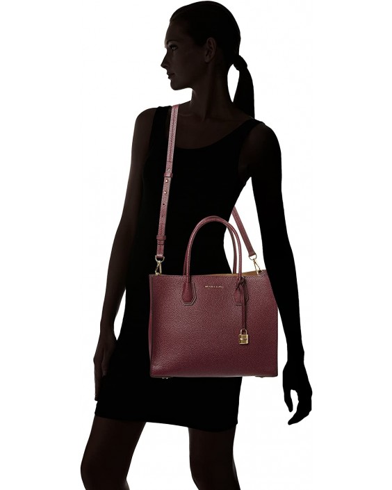 Kabelka Michael KORS Mercer Large Bonded-Leather Tote (Plum)