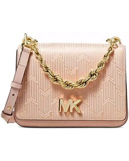 Kabelka Michael Kors Mott Large Metallic Deco Kožená Crossbody