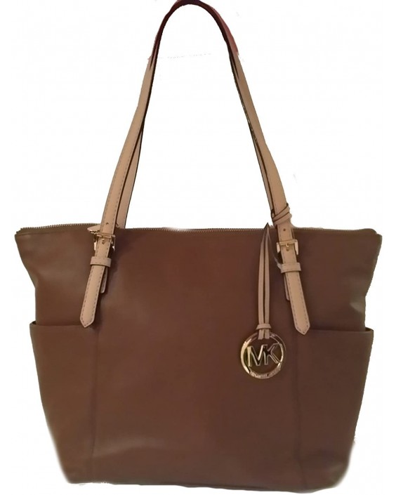 Kabelka Michael Kors Jet Set Top Zip Brown Kožená Tote