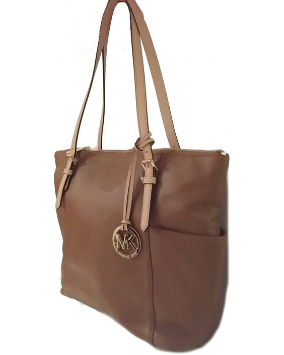 Kabelka Michael Kors Jet Set Top Zip Brown Kožená Tote