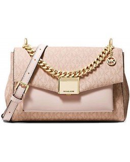 Kabelka MICHAEL KORS Lita Medium Two-Tone Logo Crossbody Ballet