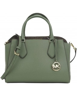 Kabelka Michael Kors Daria Large Army Green Pebble Kožená Triple Compartment Satchel