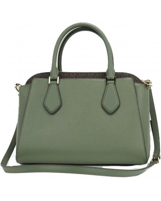 Kabelka Michael Kors Daria Large Army Green Pebble Kožená Triple Compartment Satchel