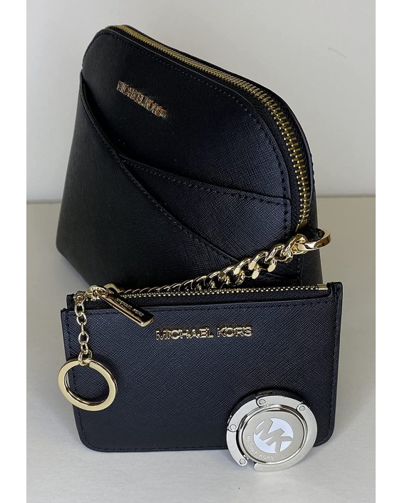 Kabelka Michael Kors Jet Set Travel MD Dome XCross Crossbody bundled with SM TZ Coinpouch and Michael Kors Purse Hook