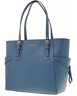 Kabelka Michael Kors Voyager Kožená Tote in Dark Chambray