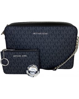 Michael Kors Jet Set Travel Large EW Crossbody bundled with SM TZ Coinpouch and Michael Kors Purse Hook